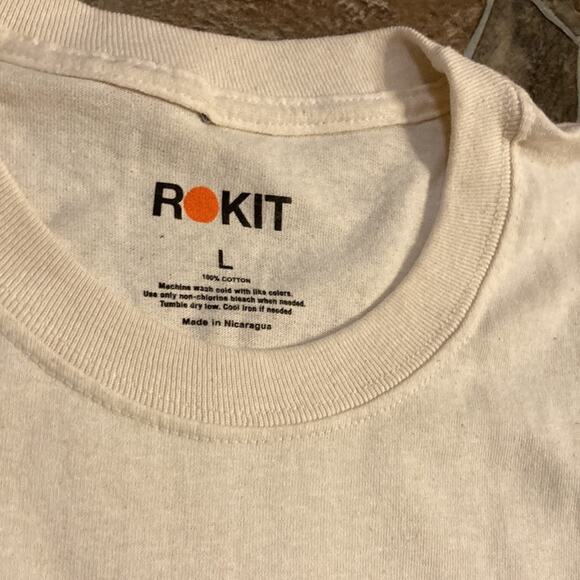 NWT Rokit No Problem Long Sleeve Tee in Cream Sz Large - Picture 11 of 13